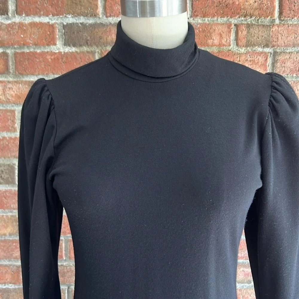 Vintage Go Vicki! Black Long Sleeve Drop Waist Dress size 4 - Picture 8 of 9